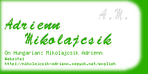 adrienn mikolajcsik business card